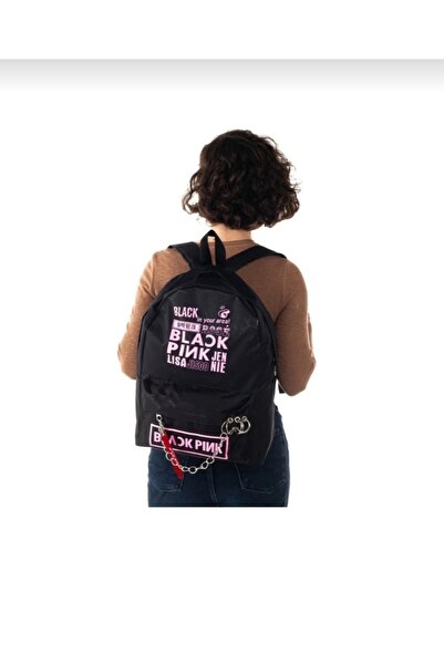 GC GÖKHAN CLUB Rucsac BLACKPINK Blackpink Geantă de școală cu detaliu de pier...