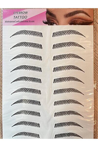 irtihal 2K Siyah Kaş Dövmesi Sticker Kalıcı Suya Dayanıklı Doğal Kaş Dövme