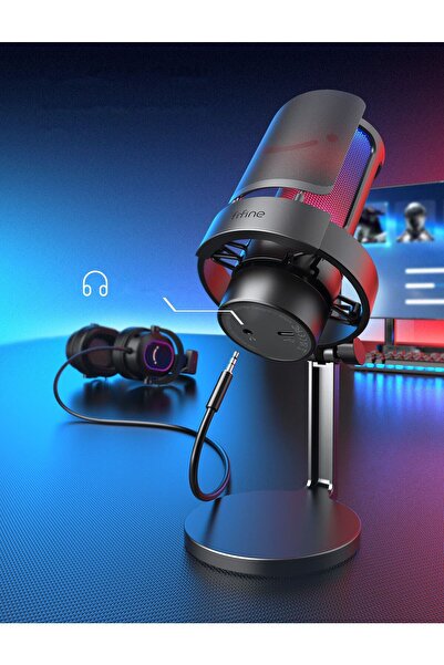 Fifine Ampligame A8 Usb Twitch Youtuber Yayıncı Oyuncu Bilgisayar Rgb Mikrofonu