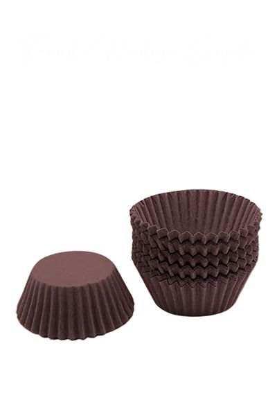 Trend Hediye Sepeti Takribi 200 Pieces Small Size Brown Chocolate Paper 35x20 Mm, Muffin Cake Mold, Turkish Delight Paper