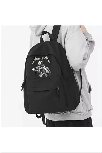 Gofeel Metallica Skeleton Printed Unisex Backpack GOFEEL
