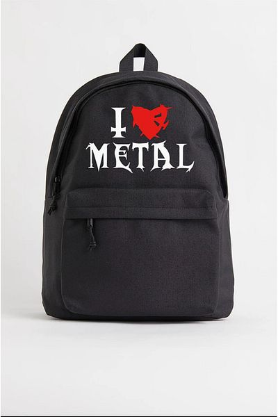 Gofeel Unisex Metal Printed Backpack - I Love