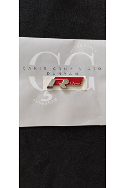 ÇakırGrup R line LOGO AMBLEM YAZI STICKER R Line Passat Golf arma