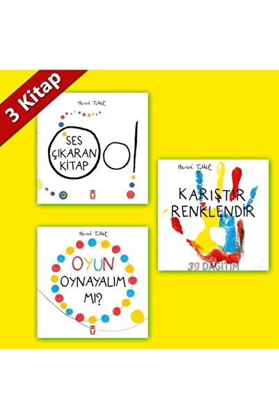 Timaş Çocuk Oyun Oynayalım Mı?+ses Çıkaran Kitap+ Karıştır Renklendir 3 Lü Ki...