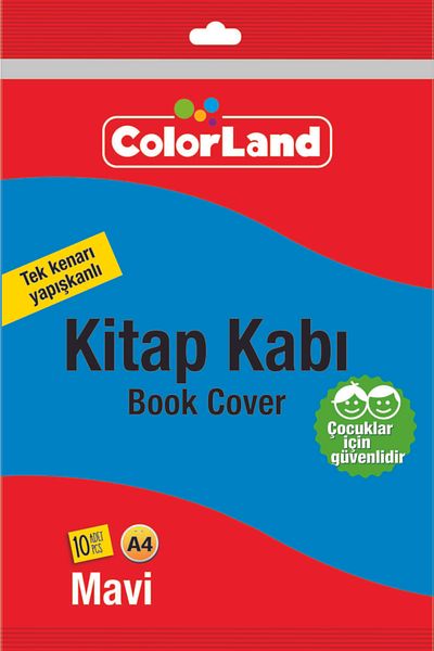 Colorland 10-Piece Transparent Blue Single Sided Adhesive Book Container