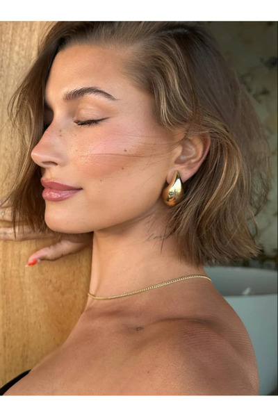 MioArt Italyan Bottega Gözyaşı Damlası Küpe (GOLD)