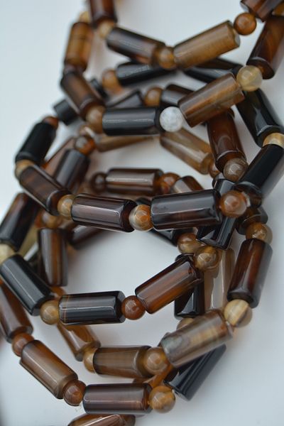 Stoneage Men's Bracelet Brown Agate Natural Stone