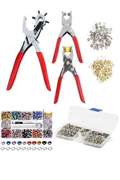 hodbehod 5 Mm Renkli Metal Kuş Gözü 300 Set 9.5mm Çıt Çıt 100 Set Aksesuar Ça...