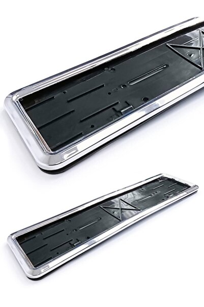 Genel Markalar 1 Adet Esnek Kırılmaz Krom Çerçeveli Plaka Altı Çerçeve Plakalık 1 Adet!!!!!!!!!