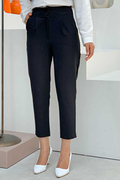 Bym Fashion Fermuarlı Cep Detaylı Kalem Pantolon 0201 Siyah