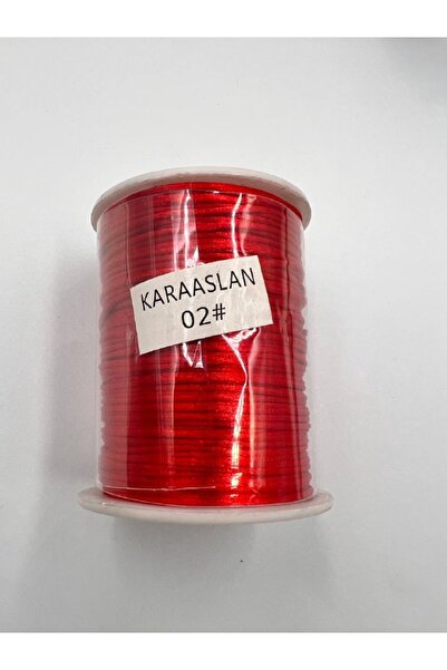 KARAASLAN Floş Ip Sıçan Kuyruğu Ince Kırmızı Renk 100 Metre ( Bobin) 1 Mm