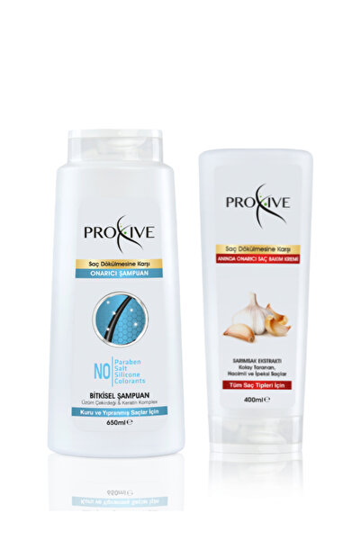 PROXİVE Proxıve Tuzsuz Keratin Şampuan 650 ml Anında Onarıcı Saç Kremi 400 ml