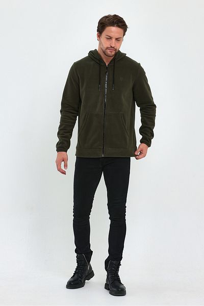 Rodi Micro Fleece Stand Collar Zippered Cardigan RD24KE056031