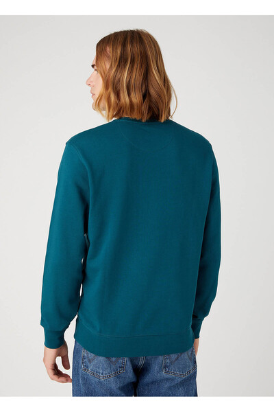WRANGLER Erkek Sweatshirt Koyu Yeşil W6F3I3G03 W6F3I3 Regular