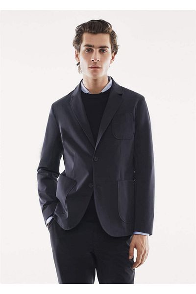 MANGO Man Slim Fit Water Repellent Blazer Jacket