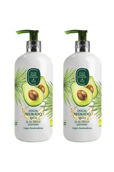Eyüp Sabri Tuncer 500 ml Natural Avocado Oil Hand and Body Lotion - 2 Pcs