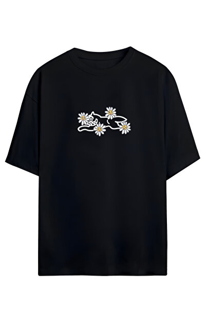 Adrift Tricou supradimensionat unisex proiectat Daisy and Cat