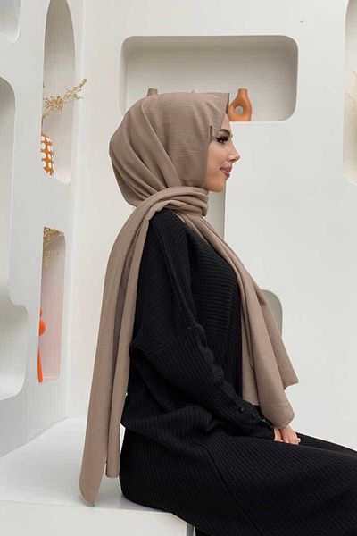 Bym Fashion 2051 Cotton Jazz Shawl Mink