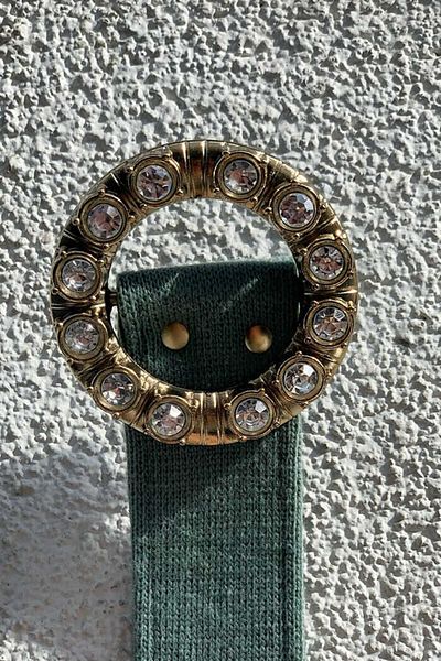 Bym Fashion 9008 Πλεκτά Πέτρινη Ζώνη Μέντα