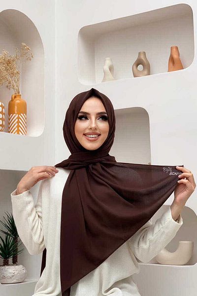 Bym Fashion 2025 Блуза Шал Кафяв