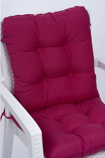 ALTINPAMUK Neva Pofidik Fuchsia Backrest Chair Cushion with Special Stitched Laces, 44X88 cm