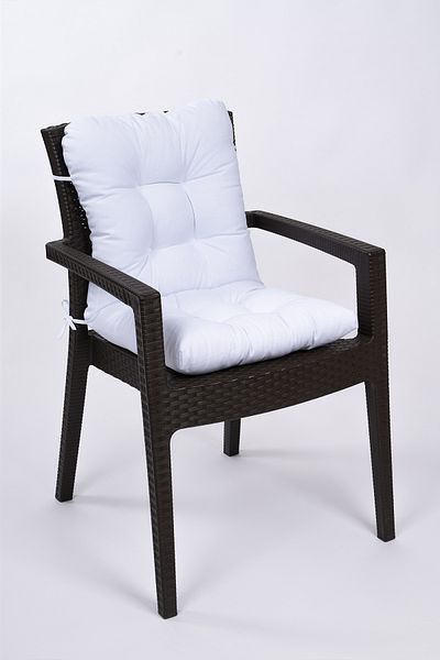 ALTINPAMUK White Chair Cushion - Fluffy, Special Stitched, Lace-up, 44x88 Cm