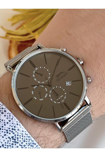 Slazenger BLKT.2.694 حبل فولاذي (لا يسبب سواد اللون) متعدد الوظائف 5 ATM مقاو...