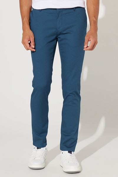 ALTINYILDIZ CLASSICS Чоловічі штани Indigo Slim Fit з бавовняної еластичної тканини, що тонко облягають фігуру