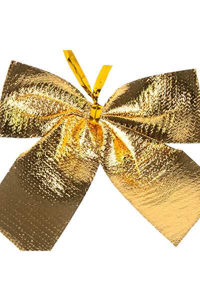 Herdekora Ornament de Anul Nou Arc de Crăciun Pachet 6 Aur 9x8 Cm.