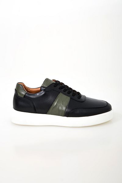 GERARDO AYAKKABI Ανδρικά παπούτσια Sneaker από Γνήσιο Δερμάτινο Μαύρο