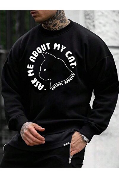 Adrift Coko серия Картун & Слоган Графична Суитшърт