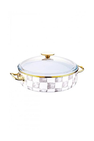 Taşev Damas - Enameled Shallow Pot 26 Cm