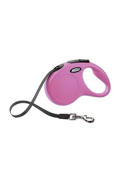 Flexi New Classic Automatic Stripe Dog Walking Leash M Pink 5 m