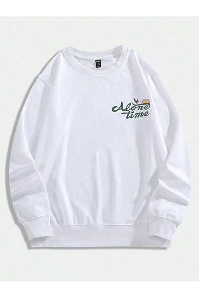 Adrift Coko series ROMWE Street Life Guys Cactus & Slogan Graphic Sweatshirt