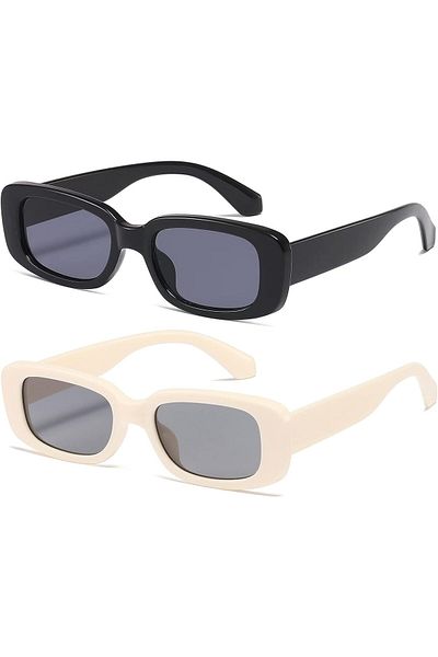 ModaLand New Season Rectangular Sunglasses Set of 2 Opportunity