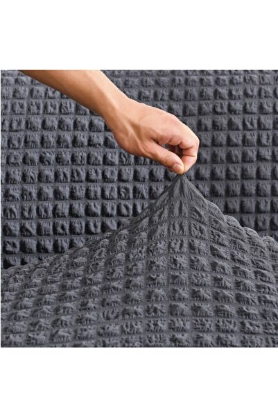 HEYTGAH Bürümcük Lastikli Kanepe Örtüsü Likralı Koltuk Örtüsü 3'lü Burumcuk Çekyat Örtüsü, Antirasit Örtü