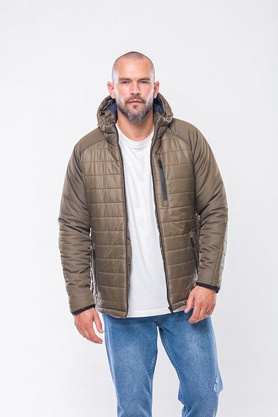 Kevin K202 Hooded Khaki Coat