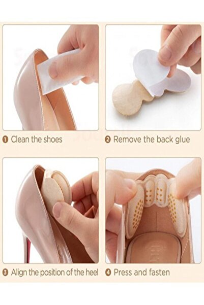 BEYZANA 4 ADET Ayakkabı Topuk Vurma Önleyici Havalı Dolgulu Sünger Ped