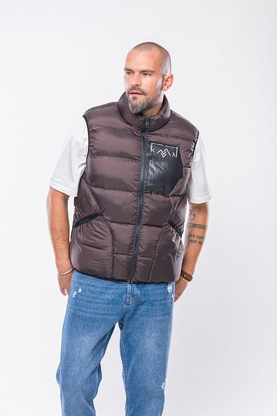 Kevin Men's Puffer Vest K209 Brown