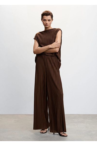 MANGO Woman Plissee-Top mit Trägern