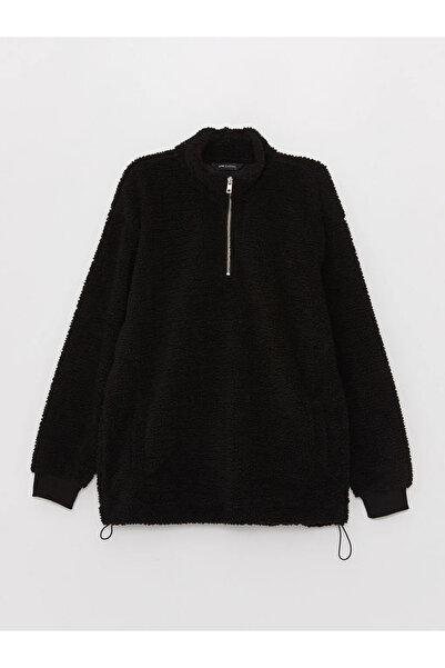 LC Waikiki Мъжки суитшърт с цип и дълъг ръкав, ежедневна яка и стойка LCW