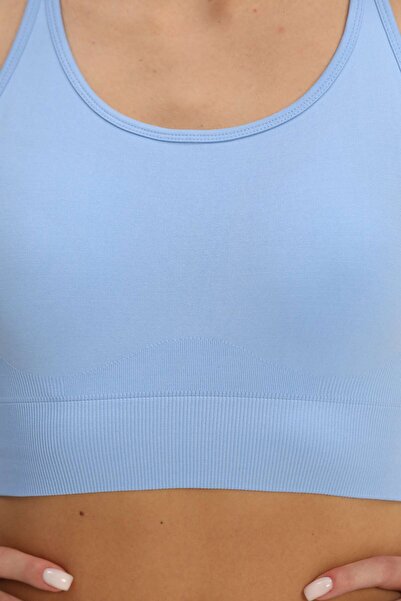 based on basics Seamless Blue Smooth Sports Bra