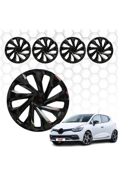 Ehiltek Renault Clio 4 Jant Kapağı (ABS Plastik) - (Siyah - 15")