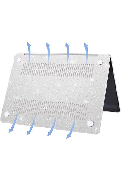 ZMOBILE Macbook Air 13 M1 2020 Simli Star Parlak Şeffaf 360° Kapak Kılıf 13.3 A2337 A2179 A1932 Uyumlu