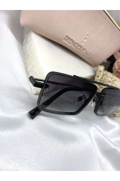 Di Caprio Burch Retro Black Women's Sunglasses