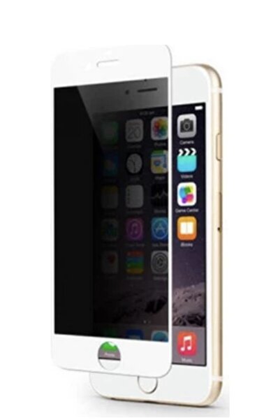 TEKNOPARKTA Iphone 8 Beyaz Privacy Kavisli Hayalet Gizlilik Filitreli Full Ek...