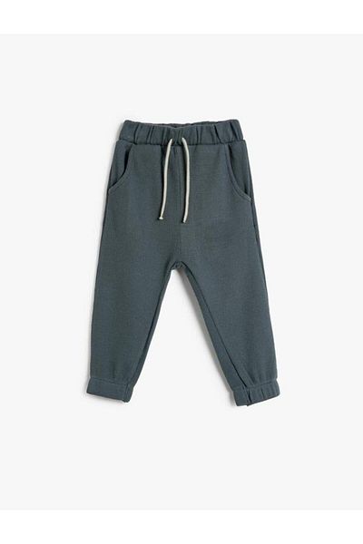 Koton Baby Boy Jogger Sweatpants Raised Waist Tied Cotton