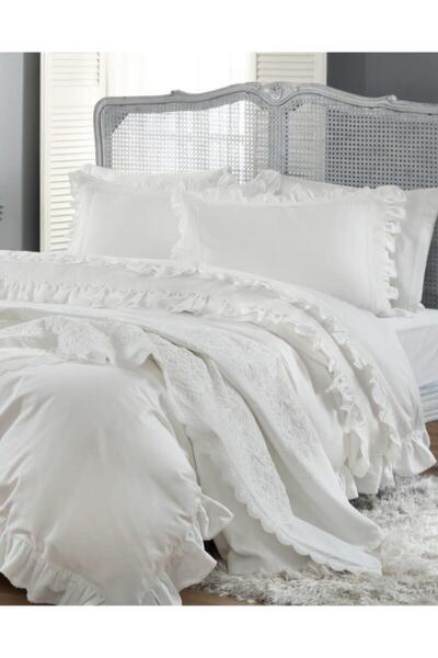 Gelin Home Yasemin Nevresim Pike Set Krem-şampanya