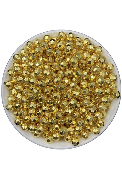 Hedef Bijuteri 8mm Petek Model Gold-Altınsarısı Renk CCB Metalize Plastik Bon...