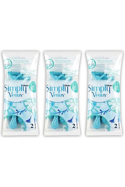 Gillette Venus Simply Venus 2 Disposable Women's Razor Set of 6